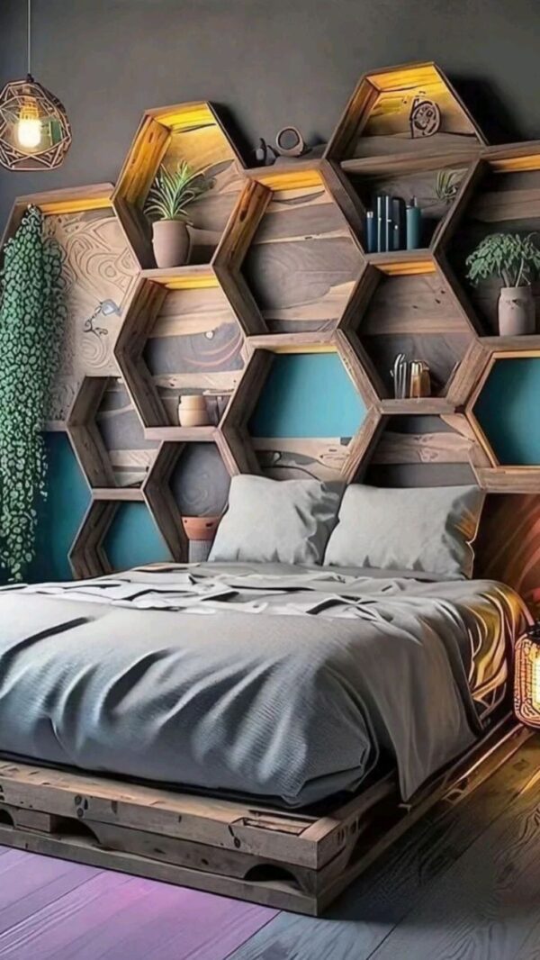 Hexagonal Bed King Size ( Mattress on demand)