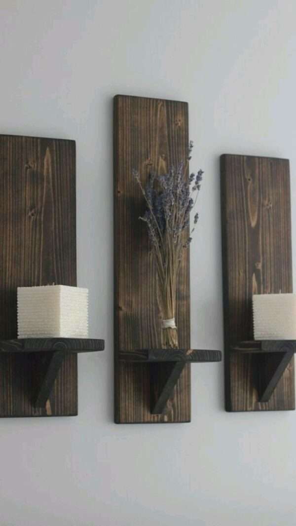 Solid Wooden Wall Logs Set