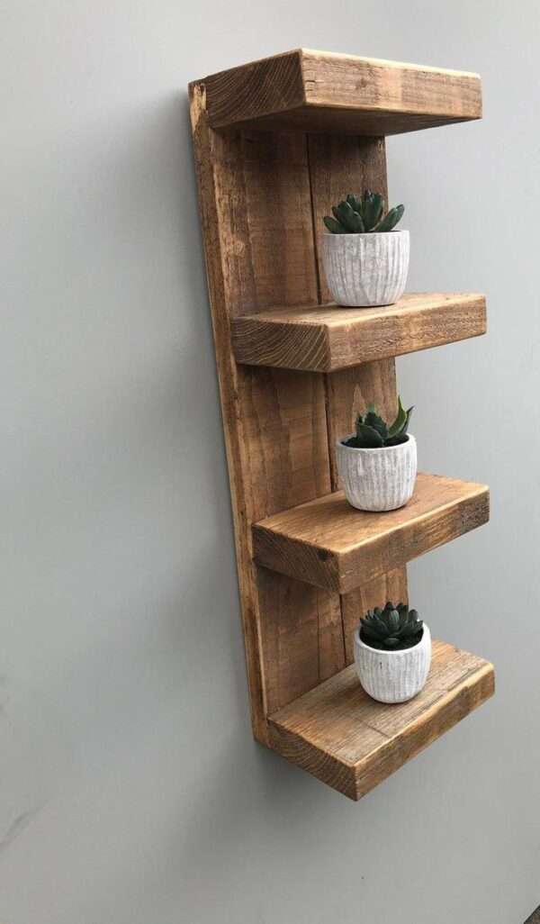 Rustic Mounted Wall Shelf