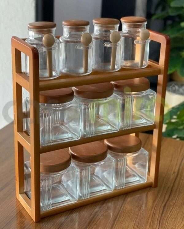 Wooden Rack For Jar Storage